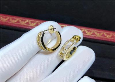 China Personalized Charming  Diamond Earrings In 18K Yellow Gold for sale