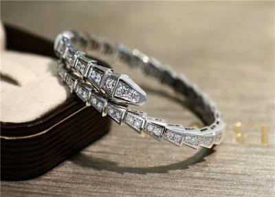Cina marche di lusso  Serpenti dei gioielli un braccialetto BR857492 dell'oro bianco della bobina 2.86ct 18kt in vendita