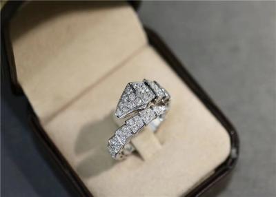 China 1.27ct Diamond 12g  Serpenti Ring 18k White Gold copy brand jewelry for sale