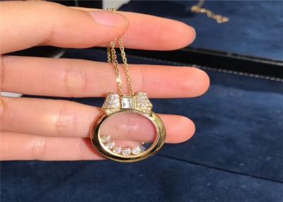 China 42cm 0.48ct 18k Rose Gold Diamonds Pendant Necklace 795020-5201 for sale