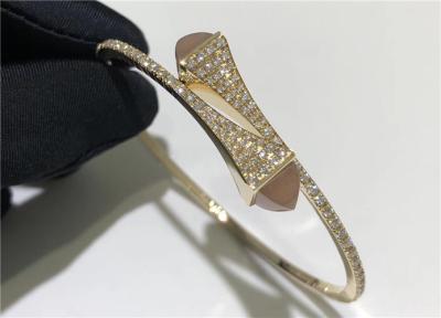 China BRACELETE do MOCASSIM do DIAMANTE de 18 CLEO do bracelete do mocassim do diamante do ouro do quilate à venda