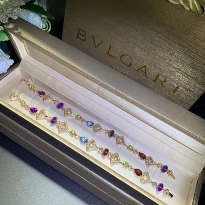 Chine bijoux de luxe dans le bracelet iconique coloré naturel de pierre gemme d'or du modèle 18k de porcelaine à vendre
