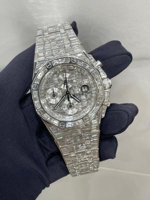 China Diamond Hip Hop Ice Jewelry 925 Silver Bling Bling Watch for sale