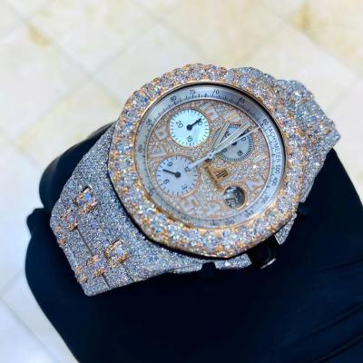 China Iced Out Moissanite Diamond Watch Hip Hop Luxury Design Customized for sale
