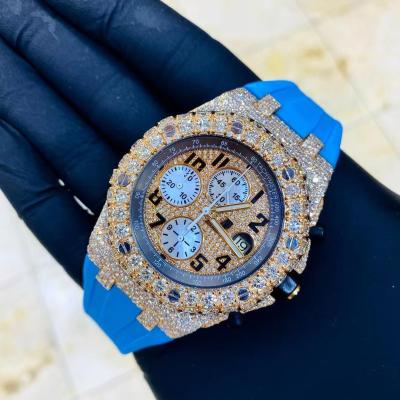 Chine Vvs Moissanite a glacé observe la fabrication de luxe de bijoux de marques de montre à vendre