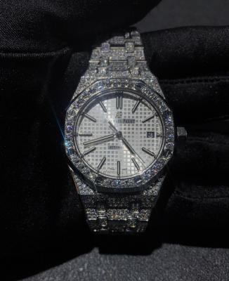 China Os relógios dos diamantes de Moissanite congelam o enrolamento do auto da joia à venda