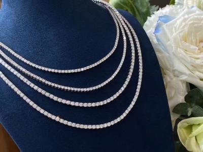 중국 vvs 진짜 다이아몬드 보석 패션 보석 제조 업체 중국 다이아몬드 보석 공장 다이아몬드 테니스 목걸이 판매용