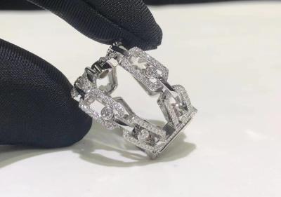 China Custom Made Messika 18k White Gold Move Pei Pavé Ring for sale