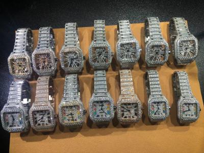China El diseño de lujo Hip Hop heló hacia fuera los diamantes Moissanite Diamond Watch del laboratorio en venta