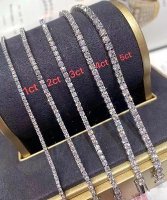 China Unisex 18k White Gold Diamond Tennis Bracelet 18cm Length GH VS SI Real Natural for sale