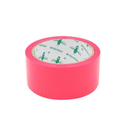 China Alta resistencia a la tracción cinta de color impermeable antienvejecimiento cinta de conducto rosa en venta