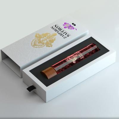 China Cajas de empaquetado del safran del paquete azafrán en blanco vacío de papel de encargo de la caja del mini para el azafrán en venta