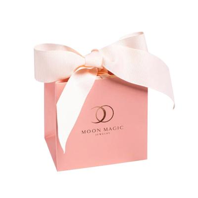 China Custom Jewelry Cosmetic Gift Clothing Shopping Paper Bag Small Jewelry Packaging Bags For Jewelry Business for sale