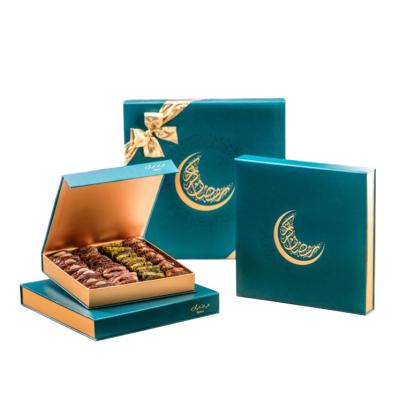 China Custom Logo Printing Muslim Islamic Arabic Eid Date Ramadan Kareem Gift Packaging Box For Ramadan for sale