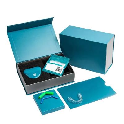 China Custom Logo Print Dental Lab Box Teeth Dental Implant Aligner Box Packaging For Dental Aligners for sale