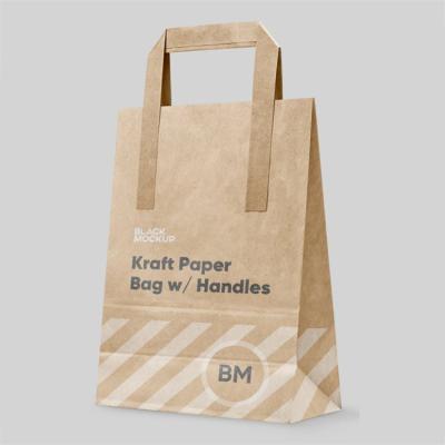 China Custom Printing Shopper Paper Bag Kraft Paper Bags With Handles for sale