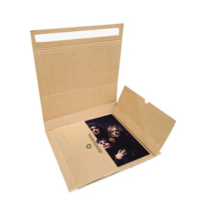 China Custom Logo Self Sealing Zipper Tear Book Mailer Shipping Packaging Box With Adhesive Tape for sale