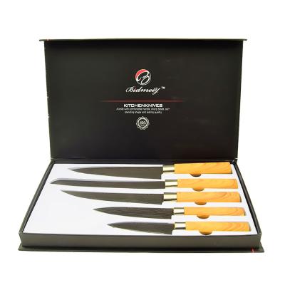 China Custom Logo Luxury Magnetic Kitchen Knife Paper Gift Box for sale