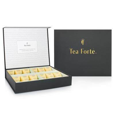 China Custom Logo Printed Luxury Tea Gift Packaging Box With Gold Foil Stamping Logo for sale