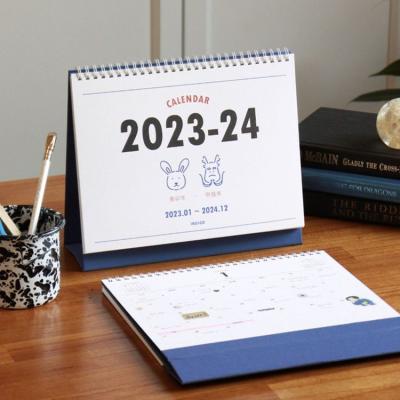 China Custom Printing Art Paper Mini 2024 Desk Calendar for sale
