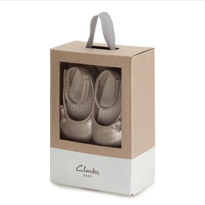 China Custom Printing Mini Corrugated Baby Shoe Packaging Box For Gift Packaging for sale