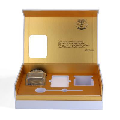 China Tamaño personalizado de lujo frutas de mermelada Jar caja de regalo con ventana para 2 frascos de mermelada en venta
