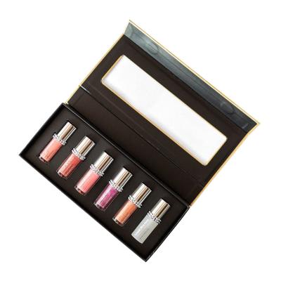 China Custom Lip Balm Lip Gloss Set Packaging Clamshell Packaging Box With Window for sale