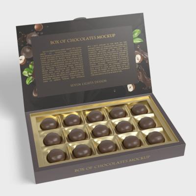 China Custom Printing Luxury Belgian Chocolate Praline Box Cardboard Material for sale