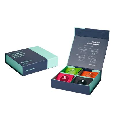 China Bolsas de té de lujo impresas a medida embalaje de regalo cajas de variedad de té en venta