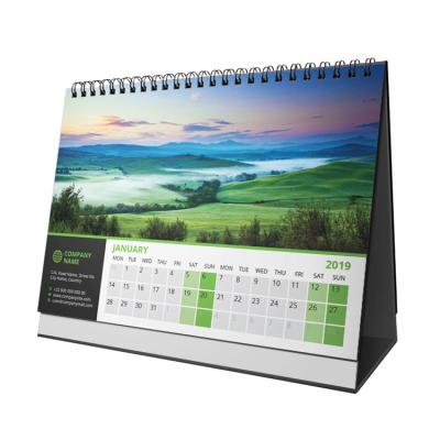 China Impresión de encargo plegable del calendario del escritorio de oficina con la publicidad de negocio impresa en venta