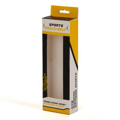 China Ivory Board Paper Custom Printed Packaging Box For Sports Pouch Belt for sale
