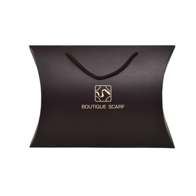 China Custom Printed Paper Pillow Boxes With Handle , Personalised Packaging Boxes for sale