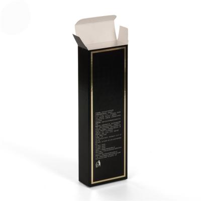 China Caixa de empacotamento cosmética do papel preto da cor para a impressão a cores completa do produto de Skincare à venda