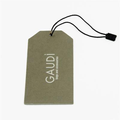 China Custom Printed Clothing Hang Tags With String Your Own Logo Printing for sale