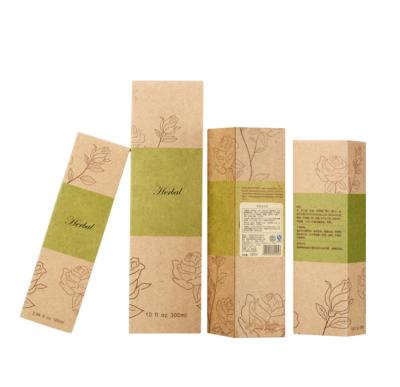China Custom Printed Cosmetic Boxes Recycle Kraft Paper , Essential Oil Packaging Box for sale