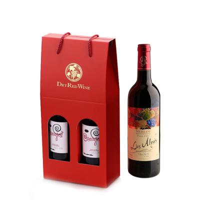 China Paper Cardboard Wine Bottle Packaging Box With Custom Printed Logo for sale