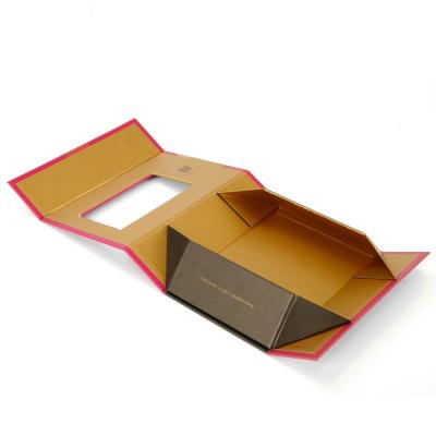 China Rigid Paper Foldable Gift Box Book Shaped Yellow Color Your Own Logo Accept for sale