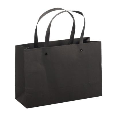 China Black Color Paper Foldable Shopping Bags , Paper Bags Printed With Logo for sale