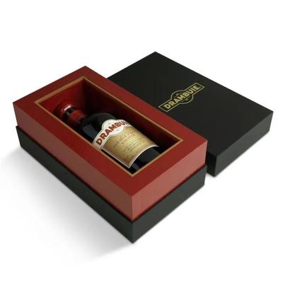 China Custom Premium Rigid Cardboard Clamshell Wine Box With EVA Foam Insert for sale