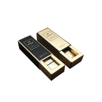 China Custom Logo Rose Gold Card Paper Cosmetic Lipstick Packaging Box for sale