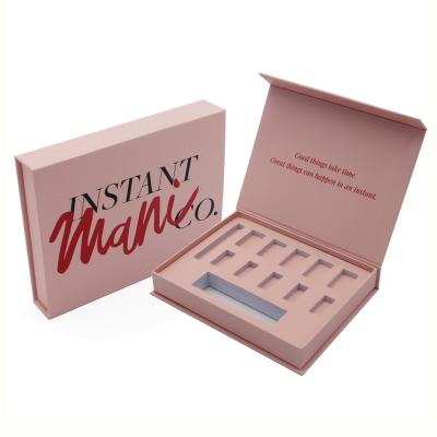 China Custom Magnetic Nail Tip Box False Press On Nails Custom Box Cheap Packaging Boxes For Nails for sale