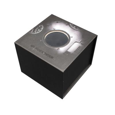 중국 선물 상자 마그네틱 폐쇄를 패키징하는 2020년 새로운 디자인 OCM (상대방 상표제품) 서비스 강성 종이 흑색 정사각형 맞춘  손목 시계 판매용