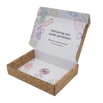 China Customised Printing Corrugated Cardboard Packaging Gift Sweet Box for sale