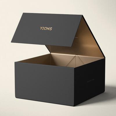China Custom Printed Hardbox Magnet Box Packaging Customised Luxury Foldable Magnetic Gift Box With Lid for sale