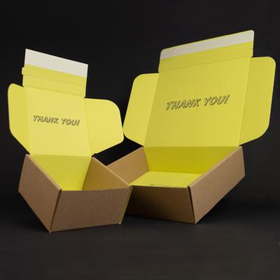 China Custom Logo Printed Plain Apparel Packaging Self Sealing Mailing Mailer Box for sale