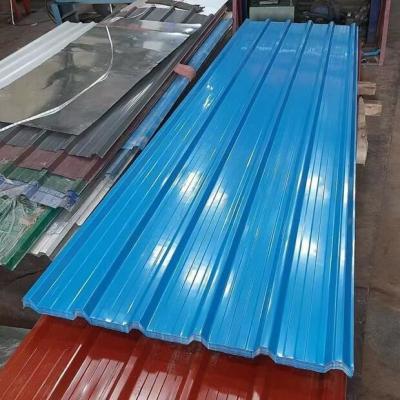 China Blue Color Coated Roofing Sheet Corrugated Steel Ceiling Material for sale