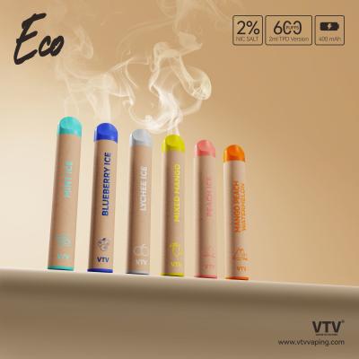 China Environmentally Friendly Paper Disposable Vape Device 600 Puffs With TPD Compliant for sale