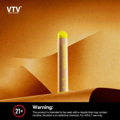 China CE ROHS 600 Puffs Wegwerp Vape Pen Fruitsmaakstoffen Nicotine-sterkte 2% Te koop