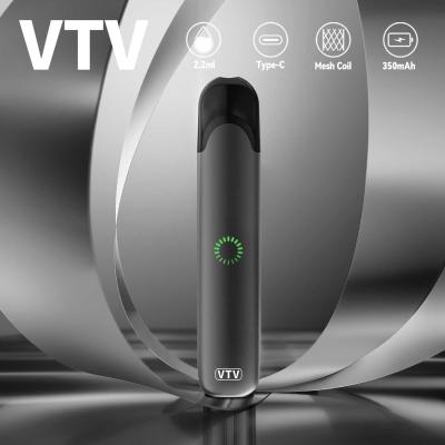 China Custom Nicotine Vtv Pod Kit Mesh Coil 2Ml E Juice Pods Micro Usb Charging Kit 600Puffs for sale