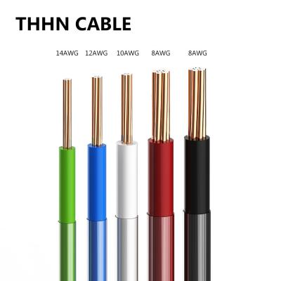 China El cable de alimentación de EHV Thwn Thwn-2 Thw Thw-2 Tw alambre UL alambre 12AWG 10AWG 14AWG cobre PVC Edificio flexible en venta